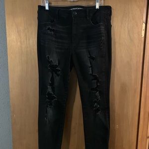 American Eagle High Rise Jegging Size 14 Black